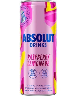 ABSOLUT RASPBERRY LEMONADE 5° CANS 25CL