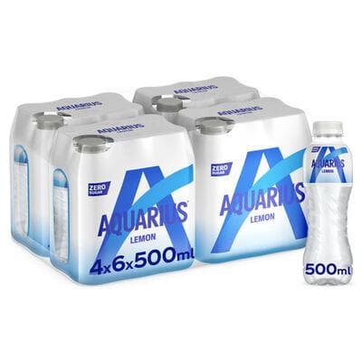 AQUARIUS LEMON ZERO PET 50CL 6-PACK