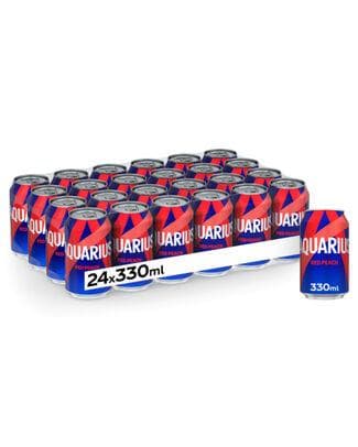 AQUARIUS RED PEACH CANS 33CL