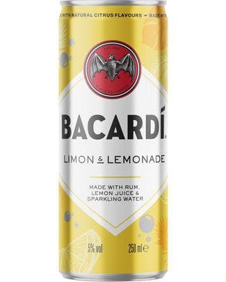 BACARDI LIMON & LEMONADE 5° CANS 25CL