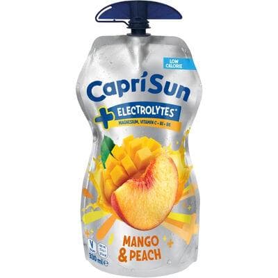 CAPRI-SUN +ELECTROLYTES MANGO PEACH POUCH 33CL