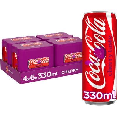 COCA COLA CHERRY SLEEK CANS 33CL 6-PACK