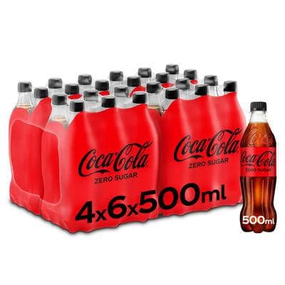 COCA COLA COKE ZERO PET 50CL 6-PACK