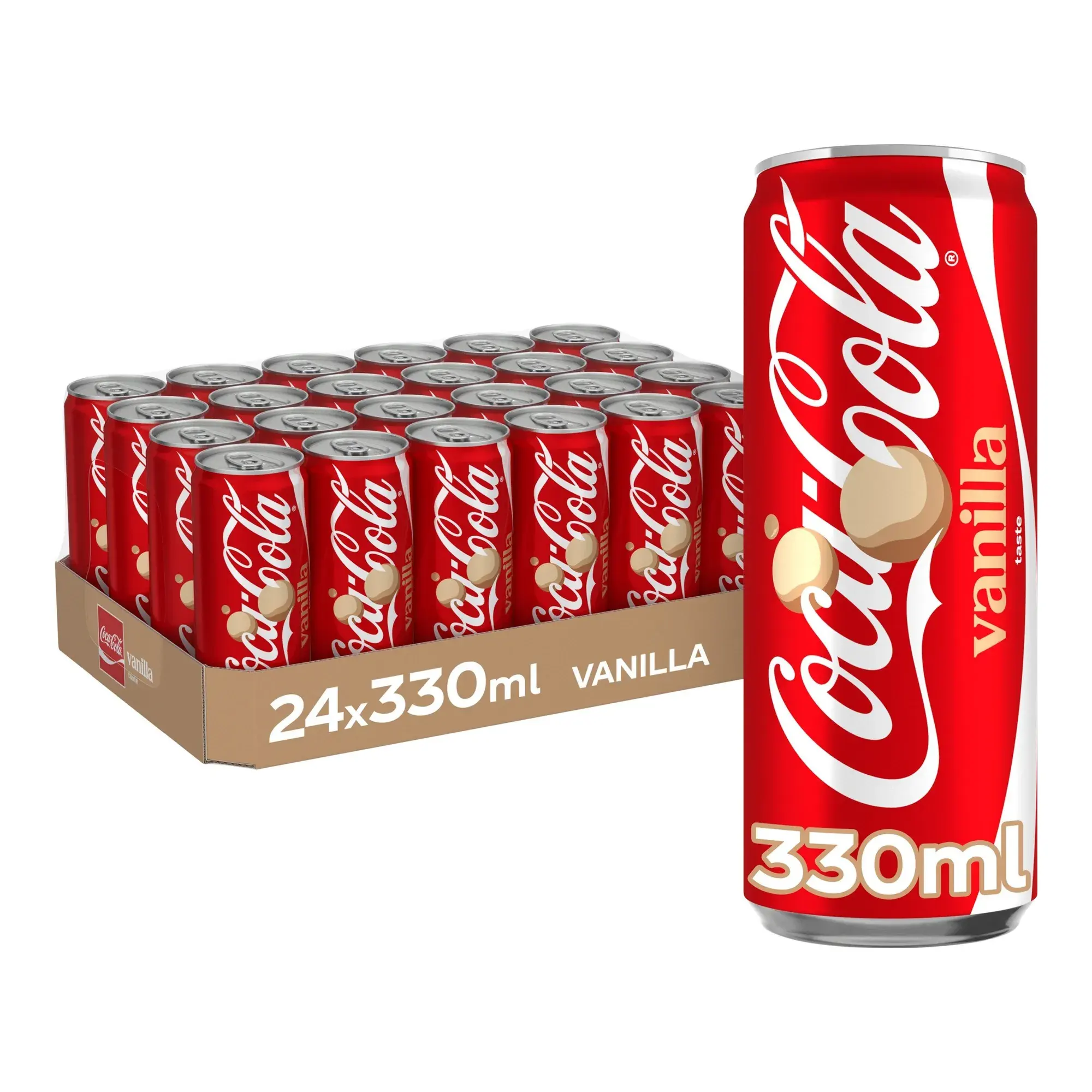 COCA COLA CREAMY VANILLA SLEEK CANS 33CL 24-PACK