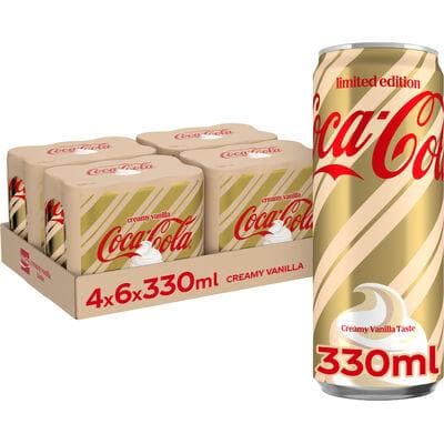 COCA COLA CREAMY VANILLA SLEEK CANS 33CL 6-PACK