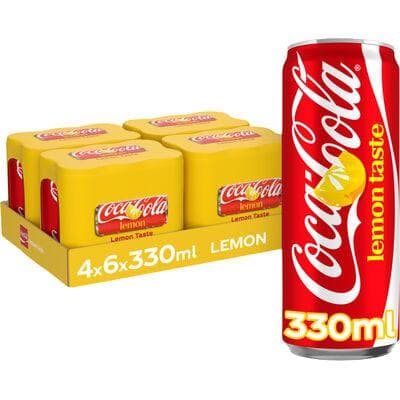 COCA COLA LEMON SLEEK CANS 33CL 6-PACK