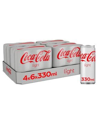 COCA COLA LIGHT SLEEK CANS 33CL 6-PACK