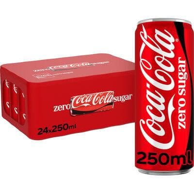 COCA COLA ZERO CANS 25CL