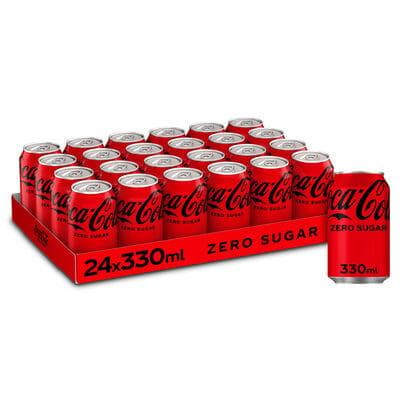 COCA COLA ZERO FAT CANS 33CL