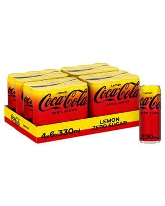 COCA COLA ZERO LEMON SLEEK CANS 33CL 6-PACK