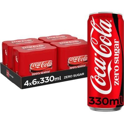 COCA COLA ZERO SLEEK CANS 33CL 6-PACK