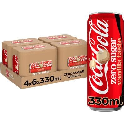 COCA COLA ZERO VANILLA SLEEK CANS 33CL 6-PACK