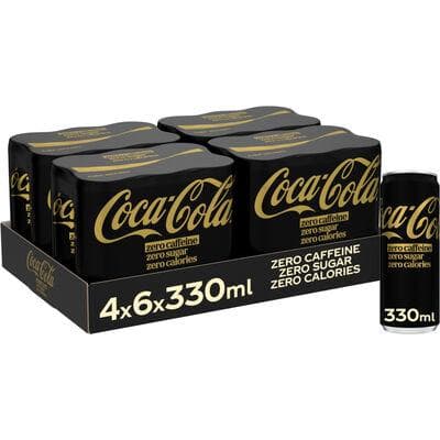 COCA COLA ZERO ZERO S/CAF CANS 33CL 6-PACK