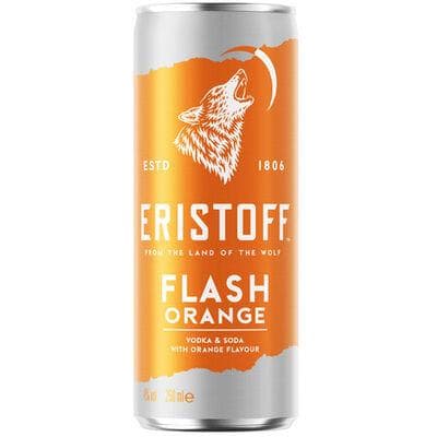 ERISTOFF VODKA FLASH ORANGE 5° CANS 25CL