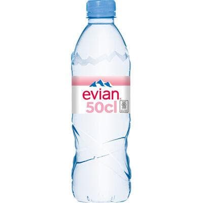 EVIAN EAU MINERALE NATURELLE PLATE PET 50CL