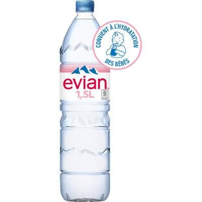 EVIAN EAU MINERALE NATURELLE PLATE RPET 1,5L