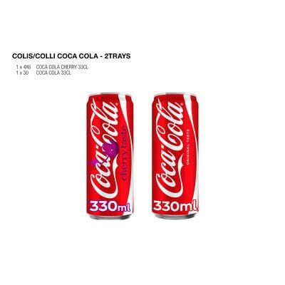 F10/26 COLIS COCA REGULAR/CHERRY CANS 33CL 2TRAYS