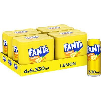FANTA LEMON SLEEK CANS 33CL 6-PACK