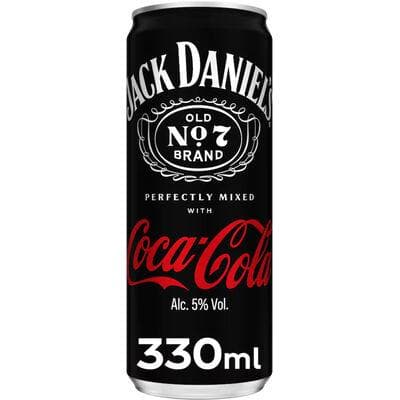JACK DANIEL S COCA COLA 5° SLEEK CANS 33CL
