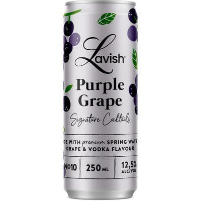 LAVISH PURPLE GRAPE SIGNATURE COCKT 12,5° CANS 25CL 4-PACK
