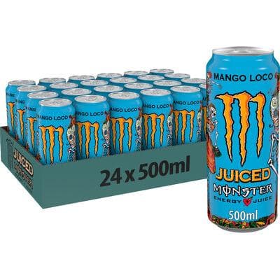 MONSTER ENERGY JUICED MANGO LOCO CANS 50CL