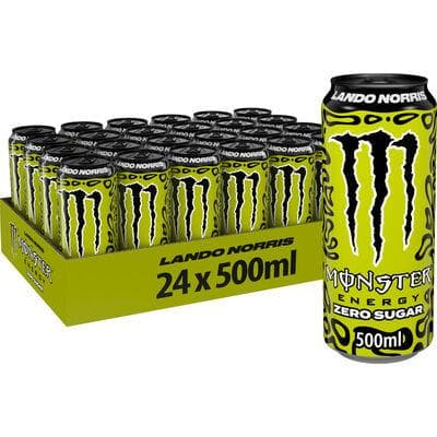 MONSTER ENERGY LANDO NORRIS ZERO SUGAR CANS 50CL