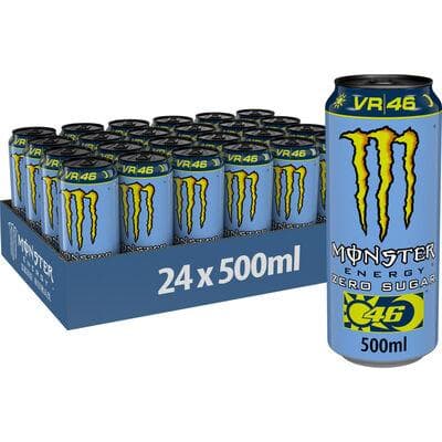 MONSTER ENERGY VALENTINO ROSSI ZERO SUGAR CANS 50CL
