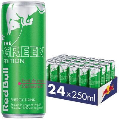 RED BULL ENERGY DRINK GREEN EDITION CANS 25CL