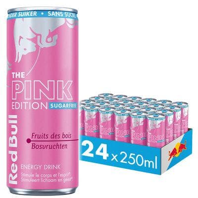 RED BULL ENERGY DRINK PINK ED SUGARFREE CANS 25CL