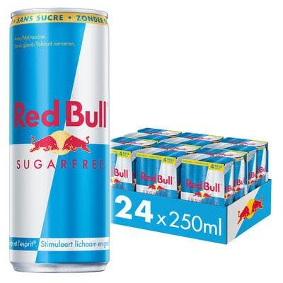RED BULL ENERGY DRINK SUGARFREE CANS 25CL 4-PACK