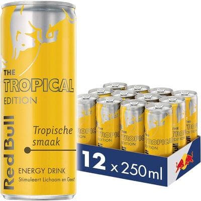 RED BULL ENERGY DRINK TROPICAL EDITION CANS 25CL