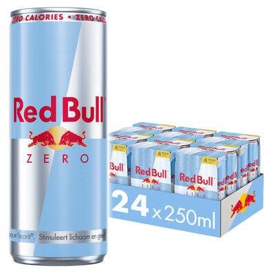 RED BULL ENERGY DRINK ZERO CANS 25CL 4-PACK