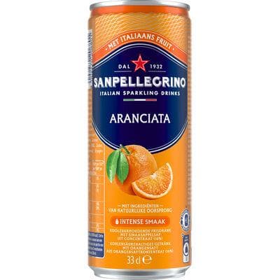 SAN PELLEGRINO ARANCIATA SLEEK CANS 33CL 6-PACK