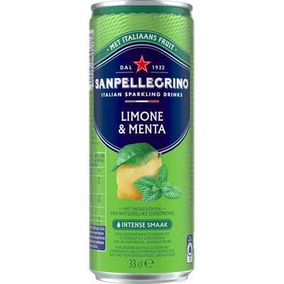 SAN PELLEGRINO LIMONE & MENTA SLEEK CANS 33CL 6-PACK